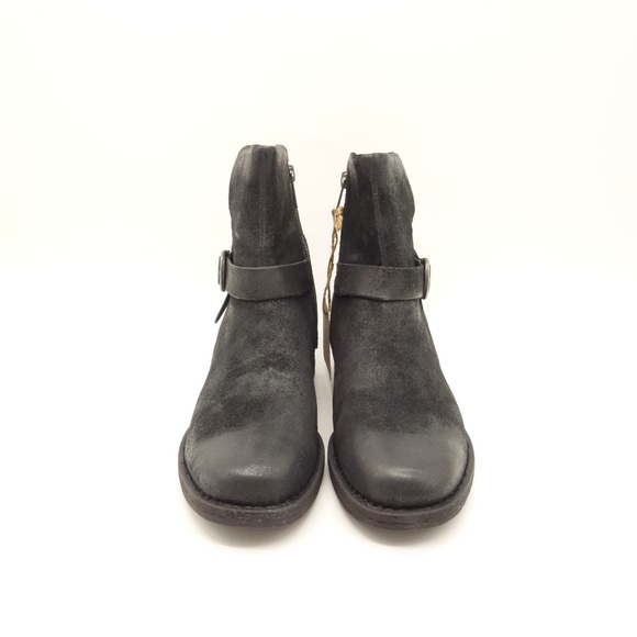 NWT BORN SYD Ankle Boots Black Distressed Leather - Picture 5 of 8